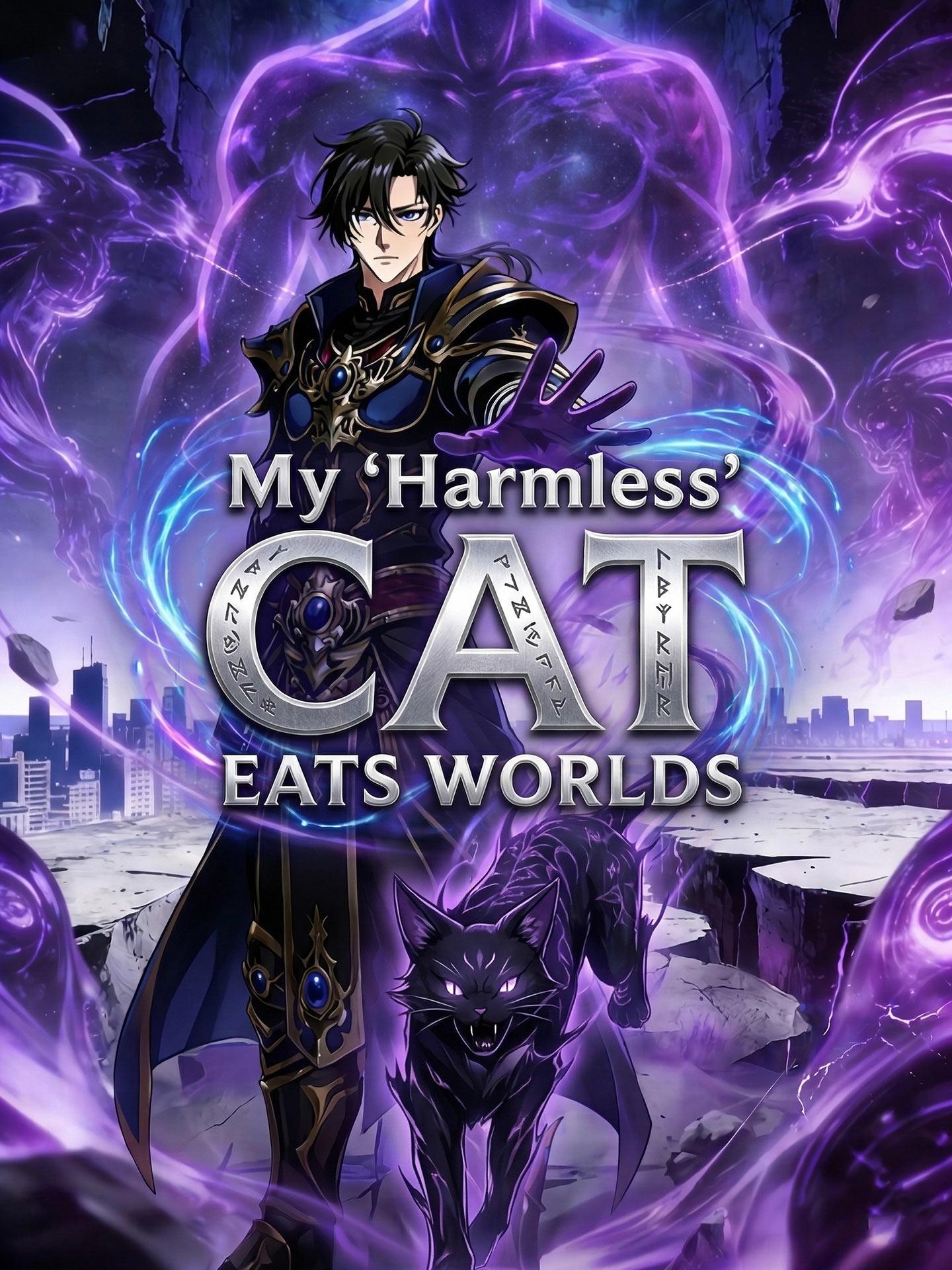 My 'harmless' Cat Eats Worlds poster