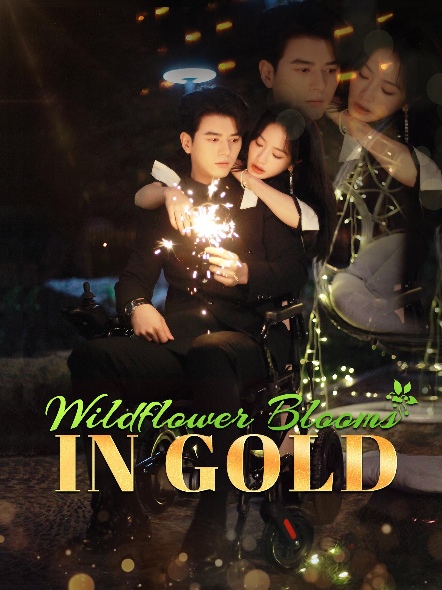 Wildflower Blooms in Gold poster